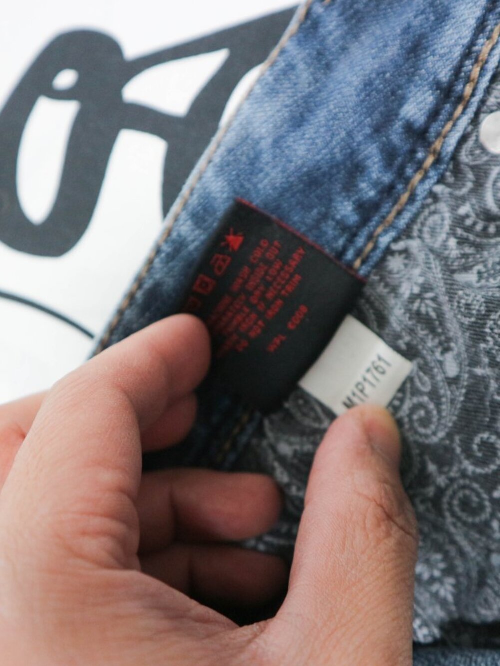 Rock & Roll Pistol Straight Regular Fit Denim Jeans M1P1761 37x31 - Picture 9 of 11